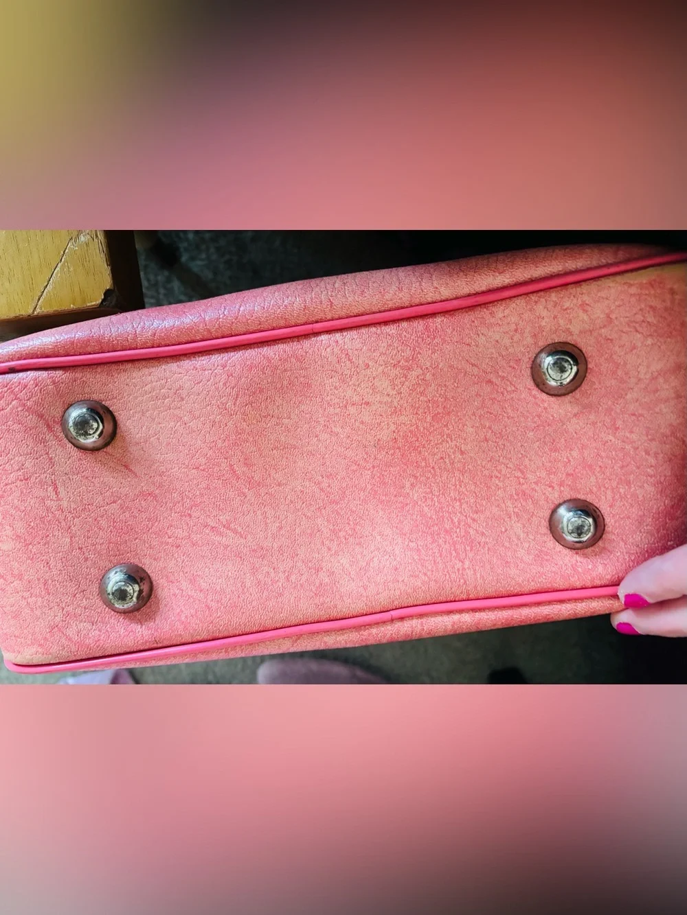 1960s Pearlized Pink Carryon Bag